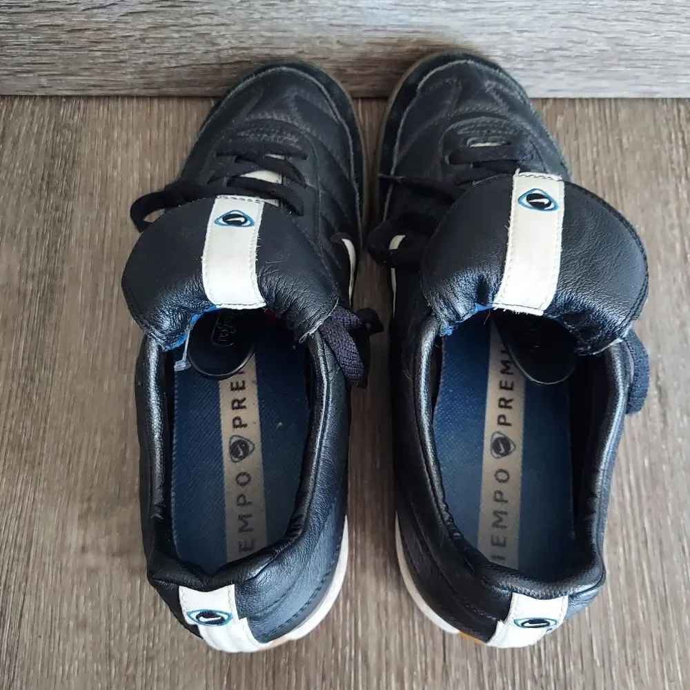 Nike Zoom Air Tiempo Premier Black and White Indoor Soccer Shoes Size 7